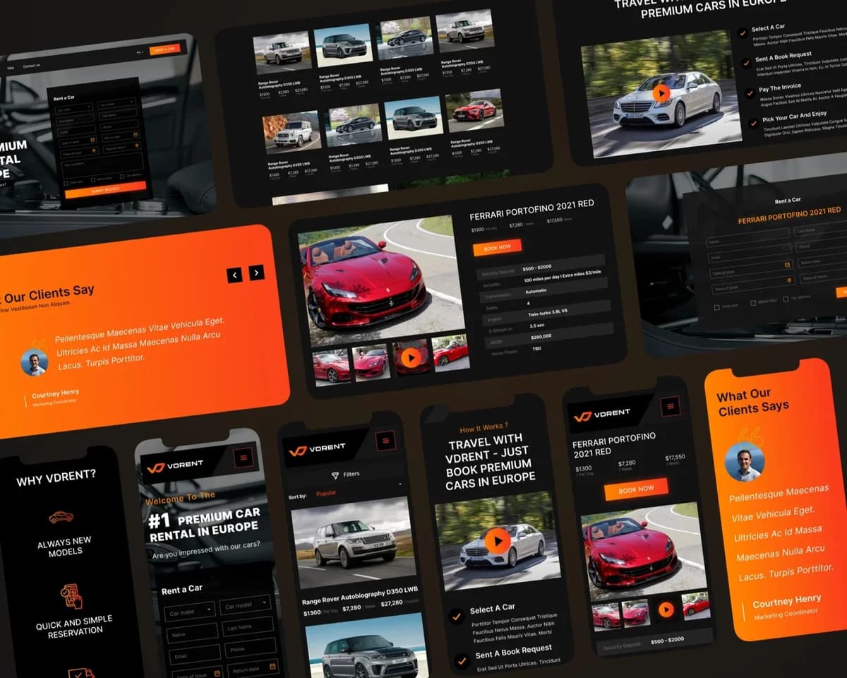 Premium Car Rental Website