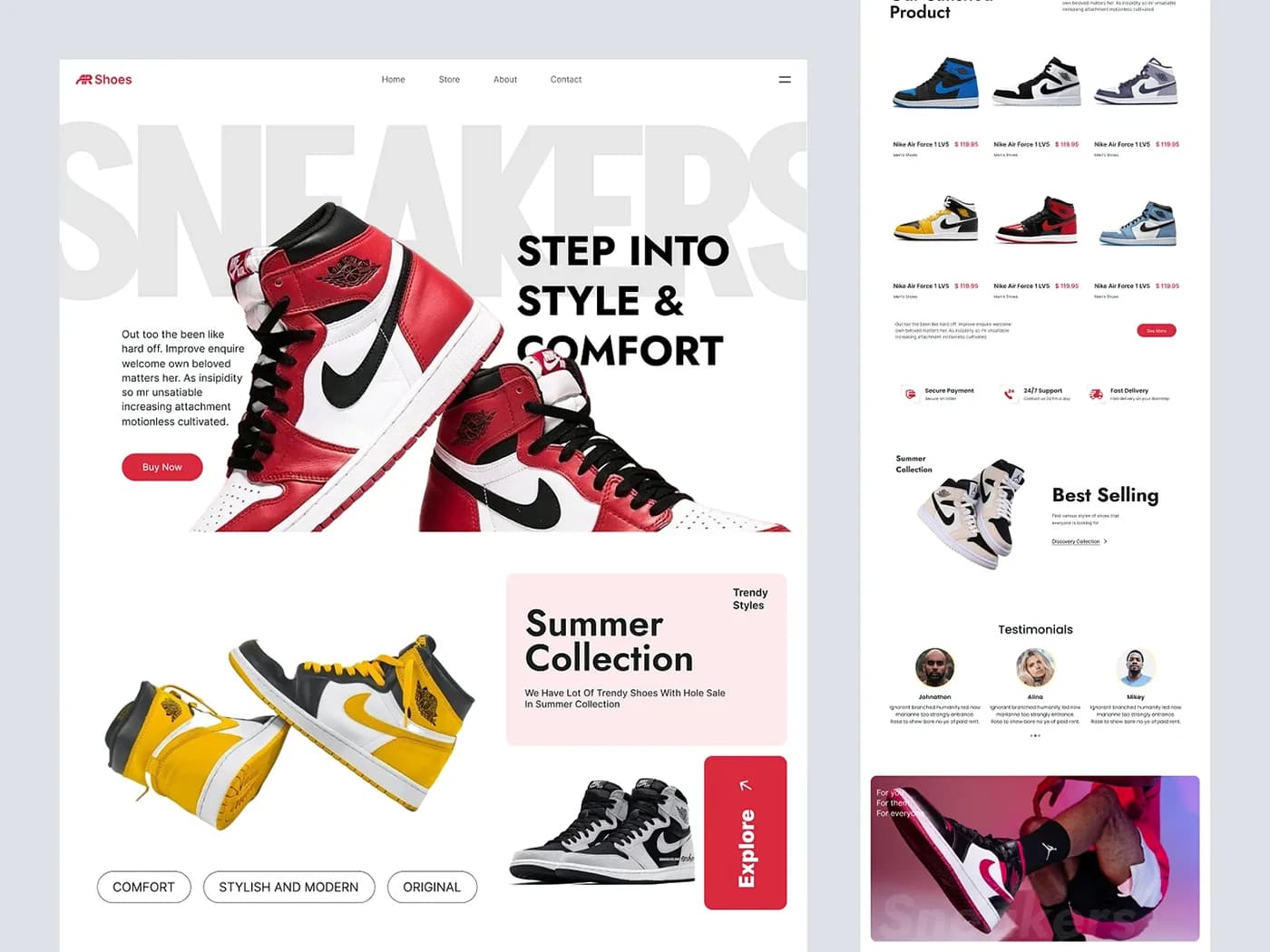 Shoe Store Ecommerce Website